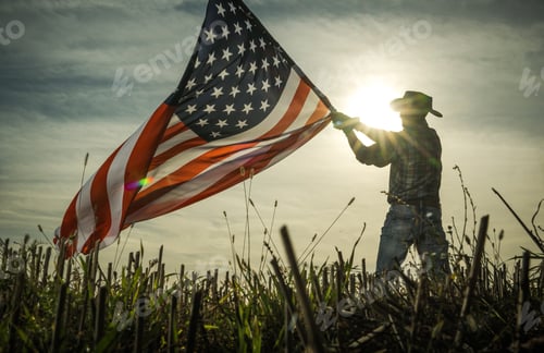 Preview: Man Shows Love of Country by Waving American Flag