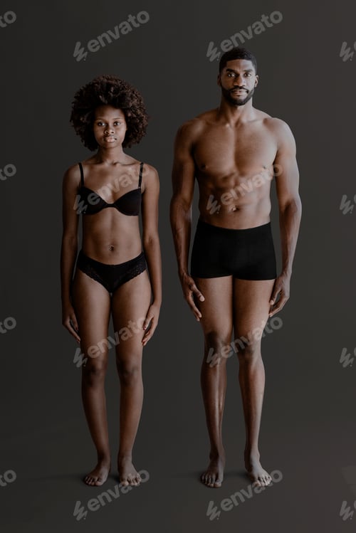 Preview: Seminude black couple