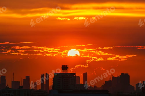 Preview: Dramatic sunset and sunrise sky.