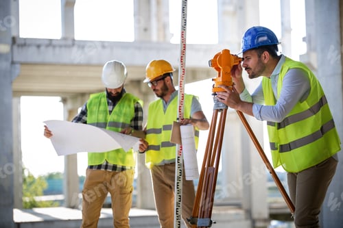 Preview: Construction engineers discussion with architects at construction or building site