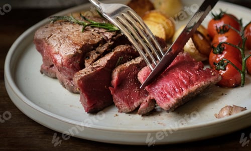 Preview: Beef fillet dinner food photography recipe idea