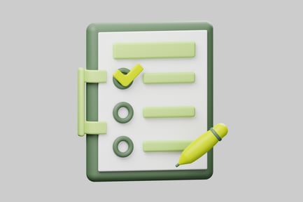 Preview: Clipboard checklist with pencil and checkmark