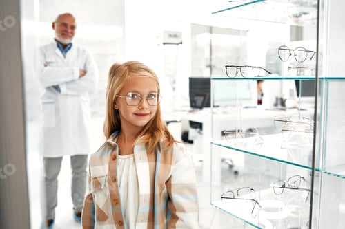 Preview: Glasses fitting and eye examination by an ophthalmologist
