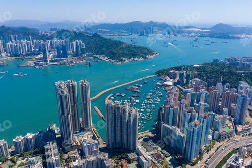Preview: Hong Kong, 22 September 2019: Aerial view of Hong Kong city