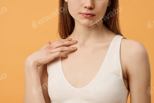 Preview: Young Caucasian Woman Wearing White Bralette