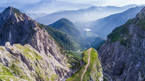 Preview: Aerial view over Mangart saddle