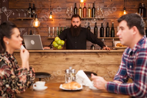 Preview: Beautiful young couple having a great night in a hipster pub.
