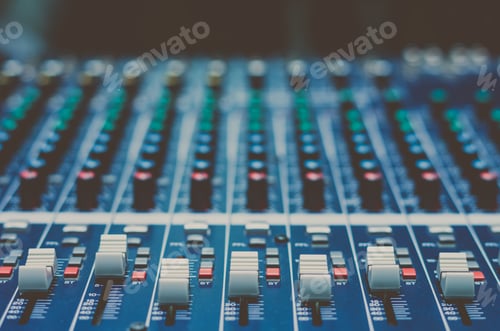 Preview: Audio Mixer Equipment for Recording Music or Sound