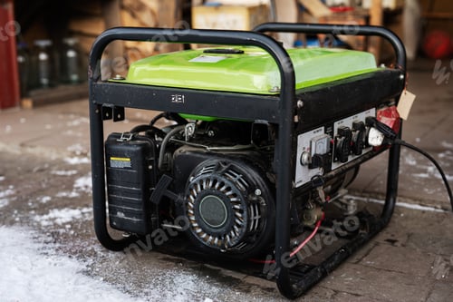 Preview: Gasoline portable generator. Mobile backup standby Generator.