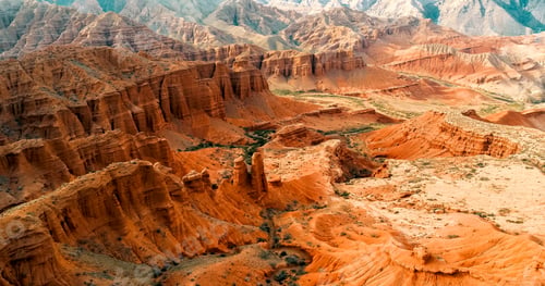 Preview: Aerial view of Mars Canyon with red mountain rock