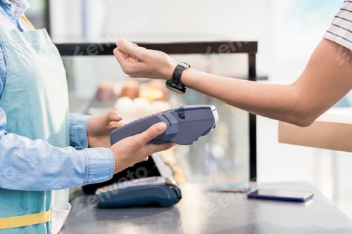 Preview: Unrecognizable Woman Paying by NFC