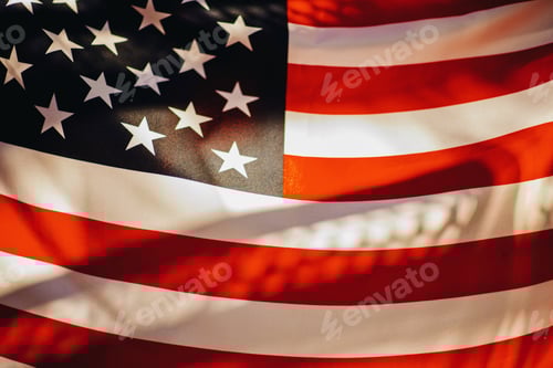 Preview: Waving American Flag With Stars and Stripes