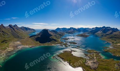 Preview: Fredvang Bridges Panorama Lofoten islands