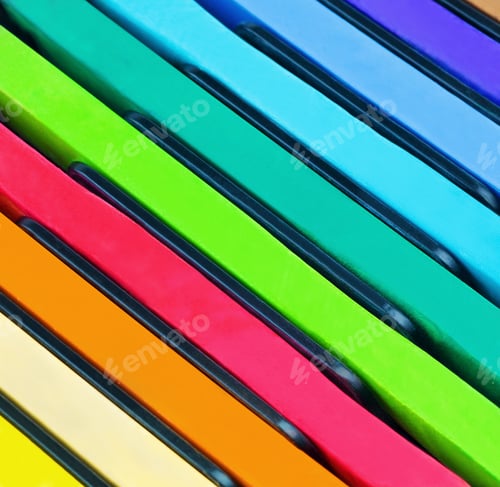 Preview: Colourful closeup. A closeup of water colour paints.