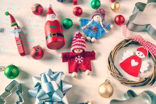 Preview: Collage of Christmas ornaments