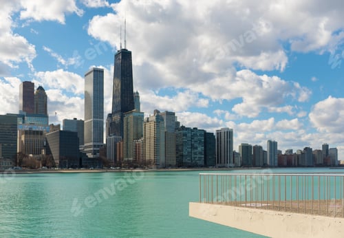 Preview: Buildings in downtown urban city skyline. United States or USA