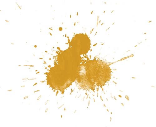 Preview: Abstract Splatter of Golden Brown on White