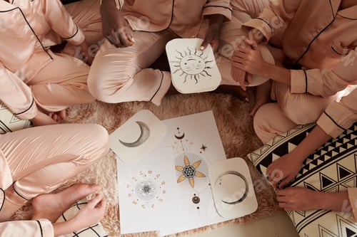 Preview: Woman Creating Natal Charts for Friends