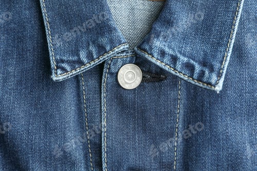 Preview: Denim jacket collar as background, place for text