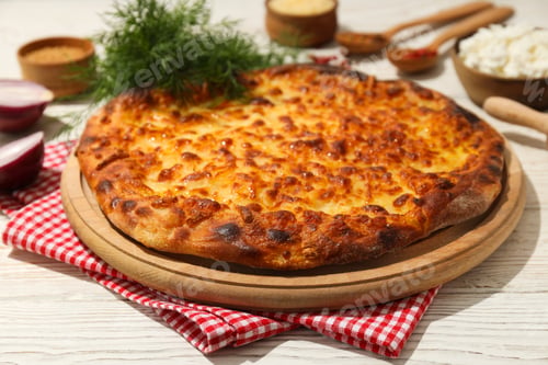 Preview: National Georgian cuisine food, flour product - Khachapuri
