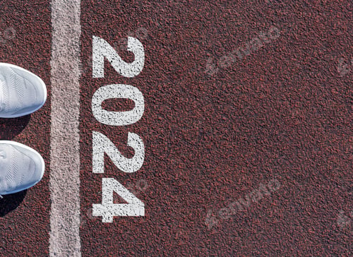 Preview: Start of the new year 2024, goals and new year resolutions.