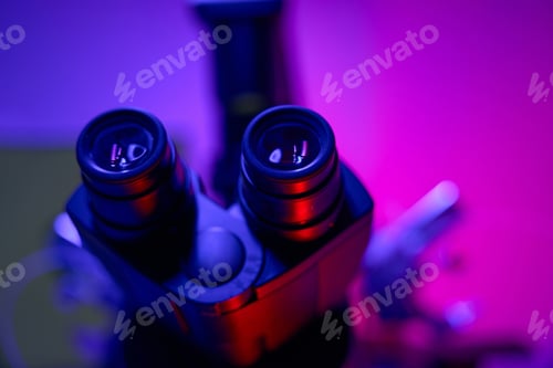 Preview: Close-up microscope with optical lenses in clinic