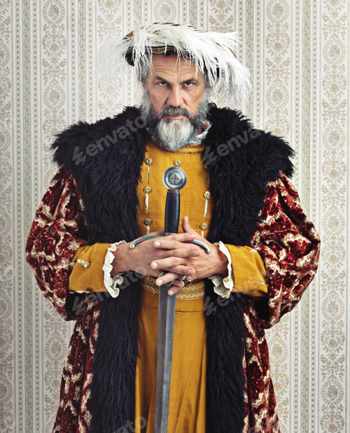 Preview: He who holds the sword...A mature regent holding a sword.