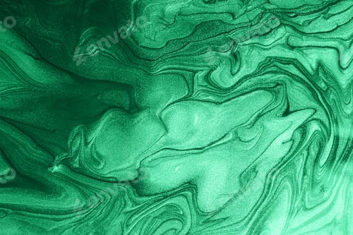Preview: Elegant marble emerald monochrome background,make from liquid nail polishes.