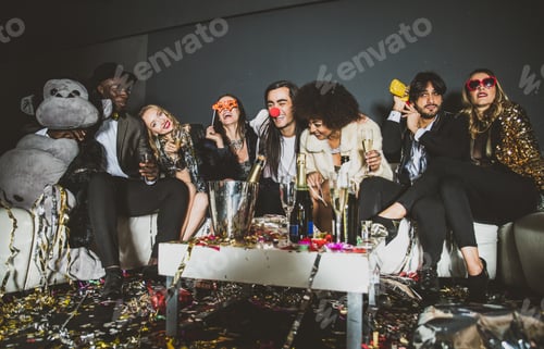 Preview: Friends having party in a nightclub