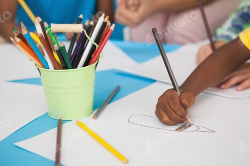 Preview: Children doing arts and crafts in a playschool