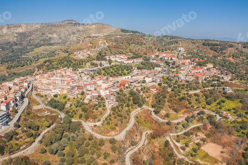 Preview: Aerial view of city of Careri, Calabria Italy.