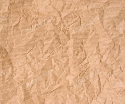 Preview: Crumpled blank sheet of brown wrapping kraft paper