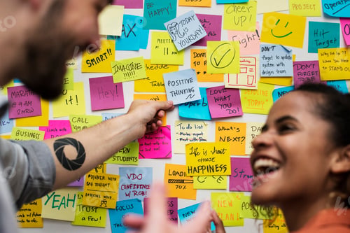 Preview: Sticky notes on an office wall