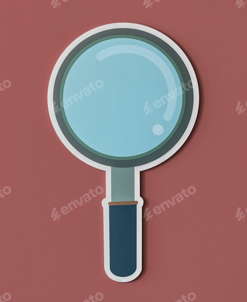 Preview: Magnifying glass search icon isolated