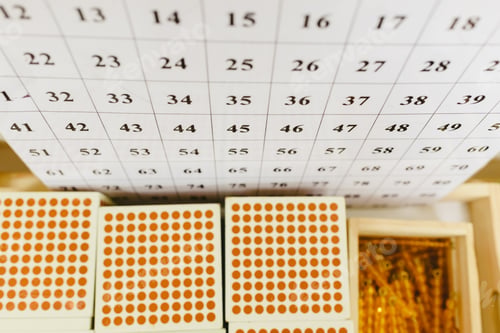 Preview: Materials in a classroom for students of Montessori alternative pedagogy.