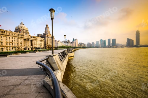 Preview: Shanghai, China Cityscape At The Bund.