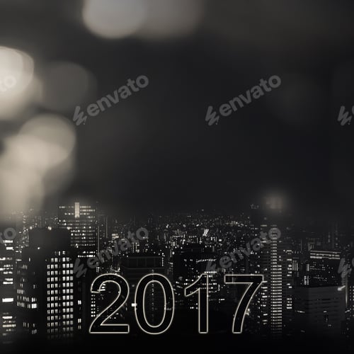 Preview: 2017 Happy New Year On Light City Night Time And Bokeh For Background