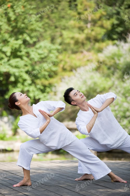 Preview: Young adult practicing yoga