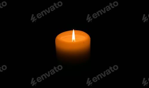 Preview: Candle on the black background, memorial remembrance day, no war, praying for peace