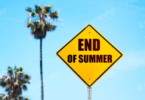 Visualização: Bye Bye Summer, conceito de fim de verão