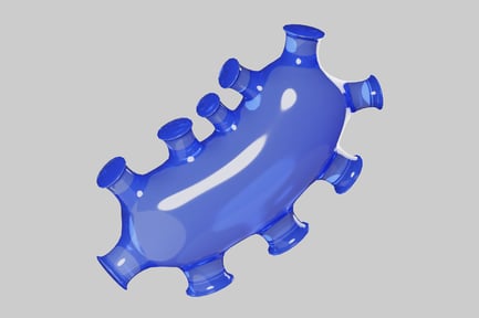 Aperçu: Cellule virale bleue