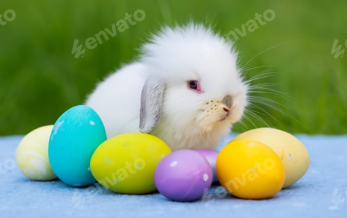 Preview: bunny easter fluffy baby rabbit or new born rabbit.