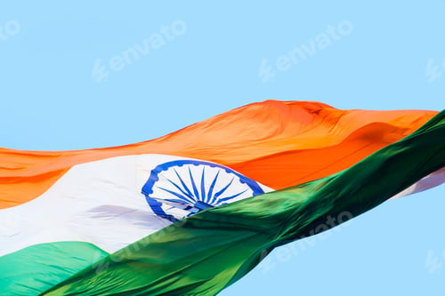 Preview: Wavy Indian Flag, Close-up