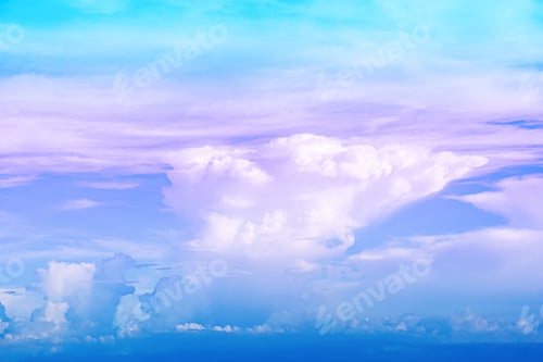 Preview: White clouds in blue sky.