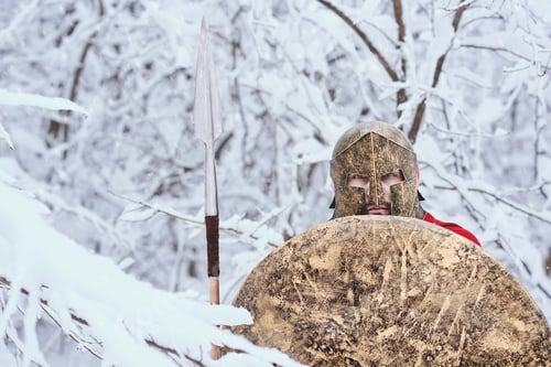 Preview: Spartan man took shelter in winter forest