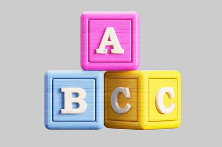 Preview: Four colorful wooden blocks