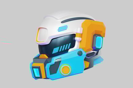 Futuristic modular helmet design