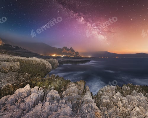 Preview: Gorgeous evening seascape of Isolidda Beach on San Vito cape.