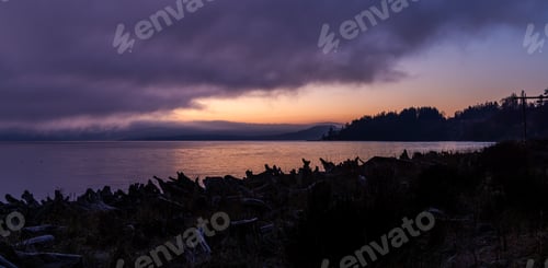 Preview: Beautiful Sunrise Over Vancouver Island's Tranquil Coastal Scenery in Canada