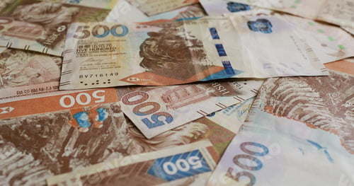 Preview: Stack of Hong Kong banknote, five hundred dollar